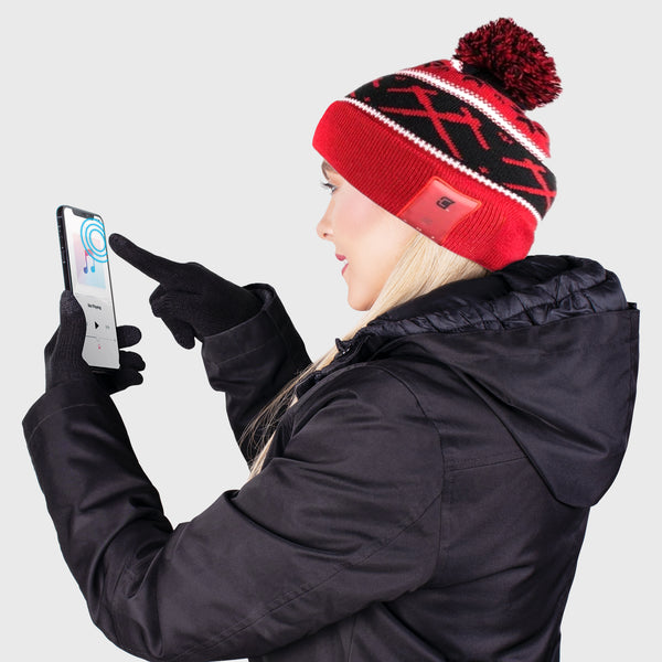 Blu Toque Warm Hat & Touch Screen Gloves - Celtic Combo Kit