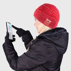 Blu Toque Warm Hat & Touch Screen Gloves - Cerise Combo Kit