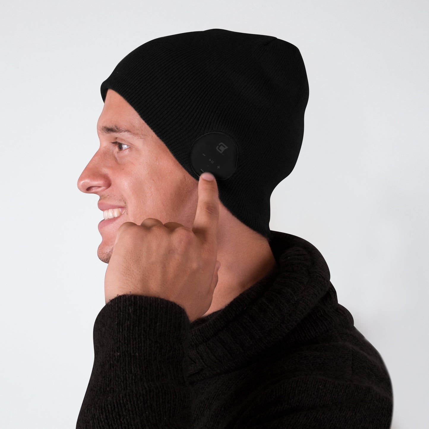 Blu Toque Bluetooth Beanie Slim Ribbed - Charcoal Black