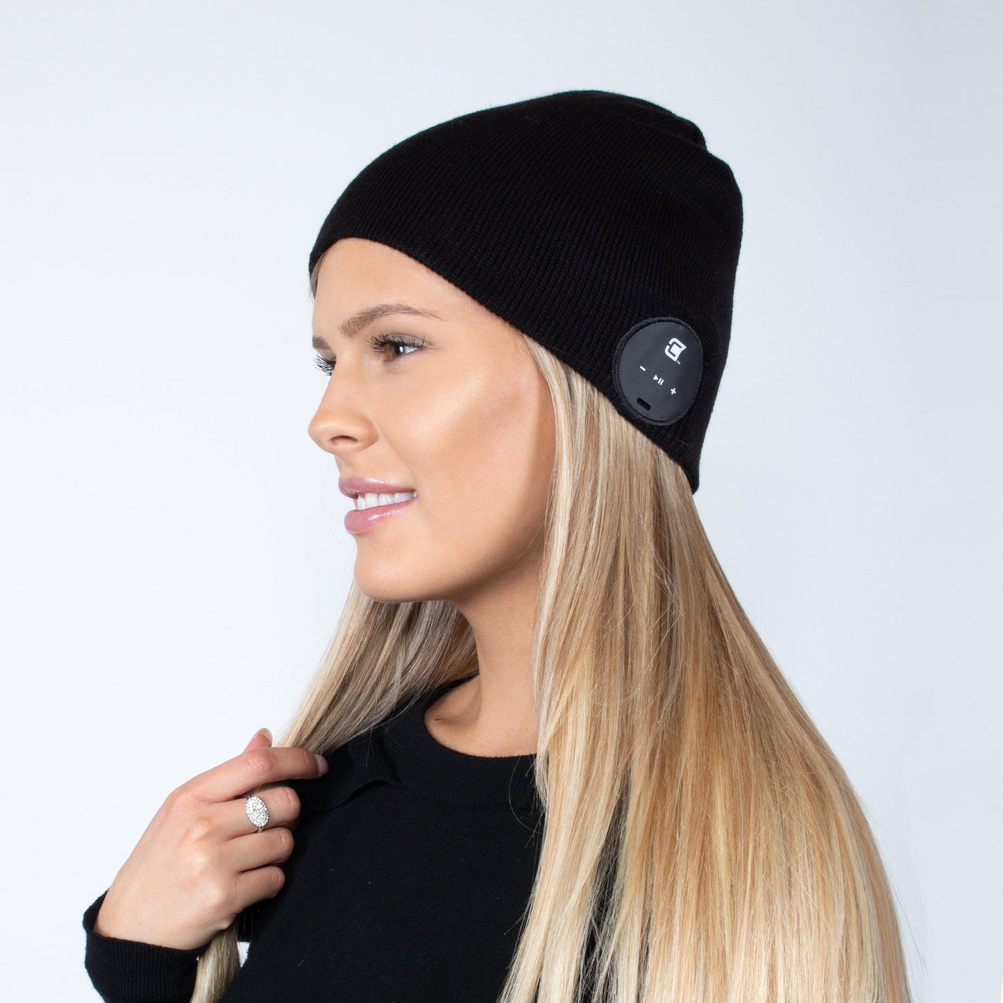 Blu Toque Bluetooth Beanie Slim Ribbed - Charcoal Black